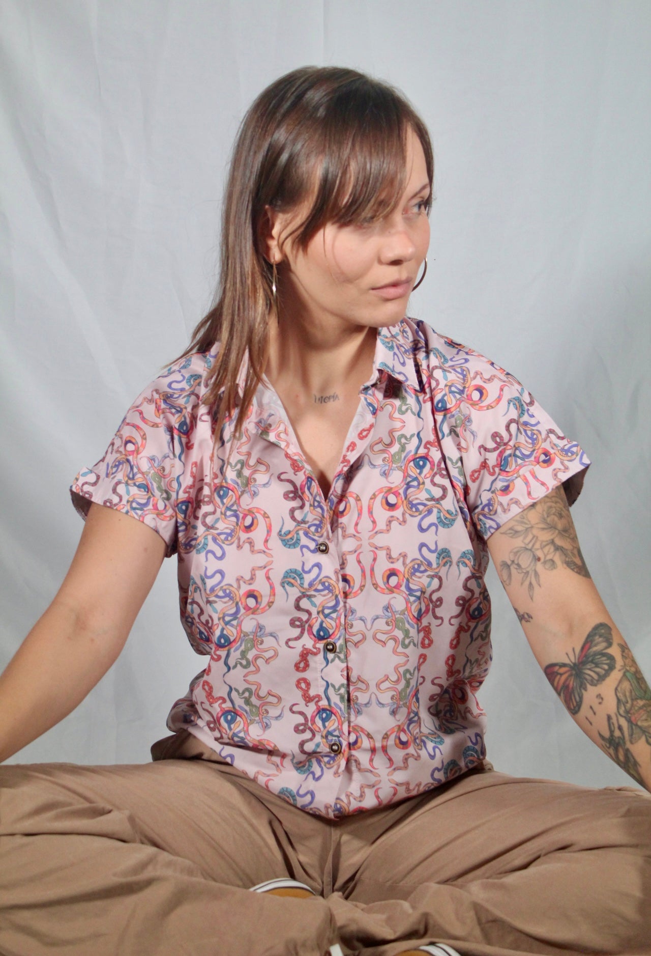 Camisa Serpientes Multicolor Mujer