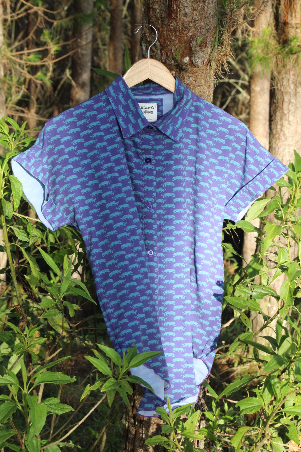 Camisa Jaguar Mora Azul Mujer