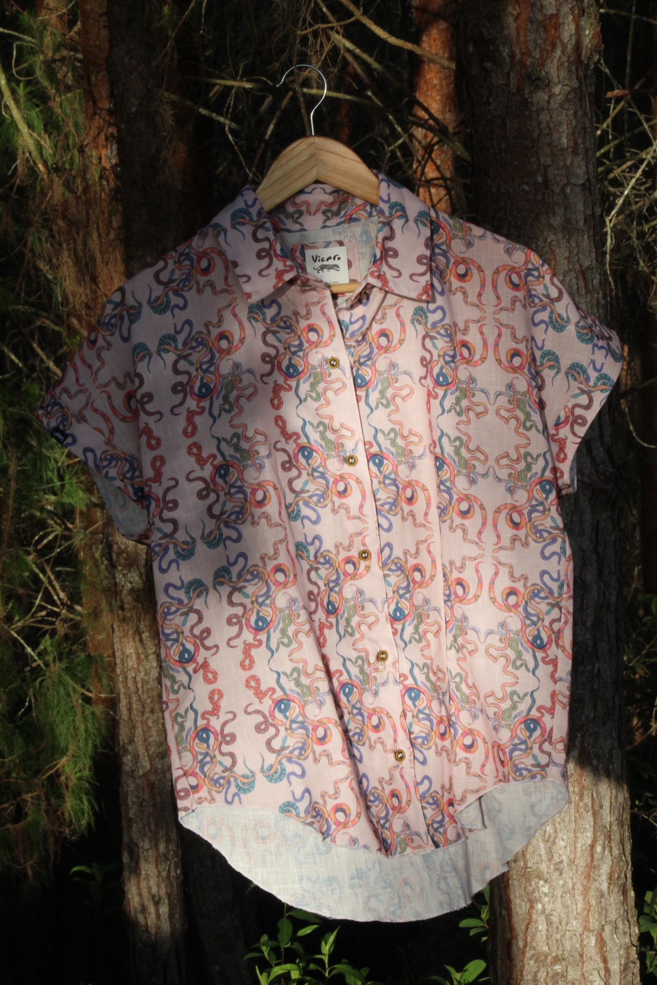 Camisa Serpientes Multicolor Mujer