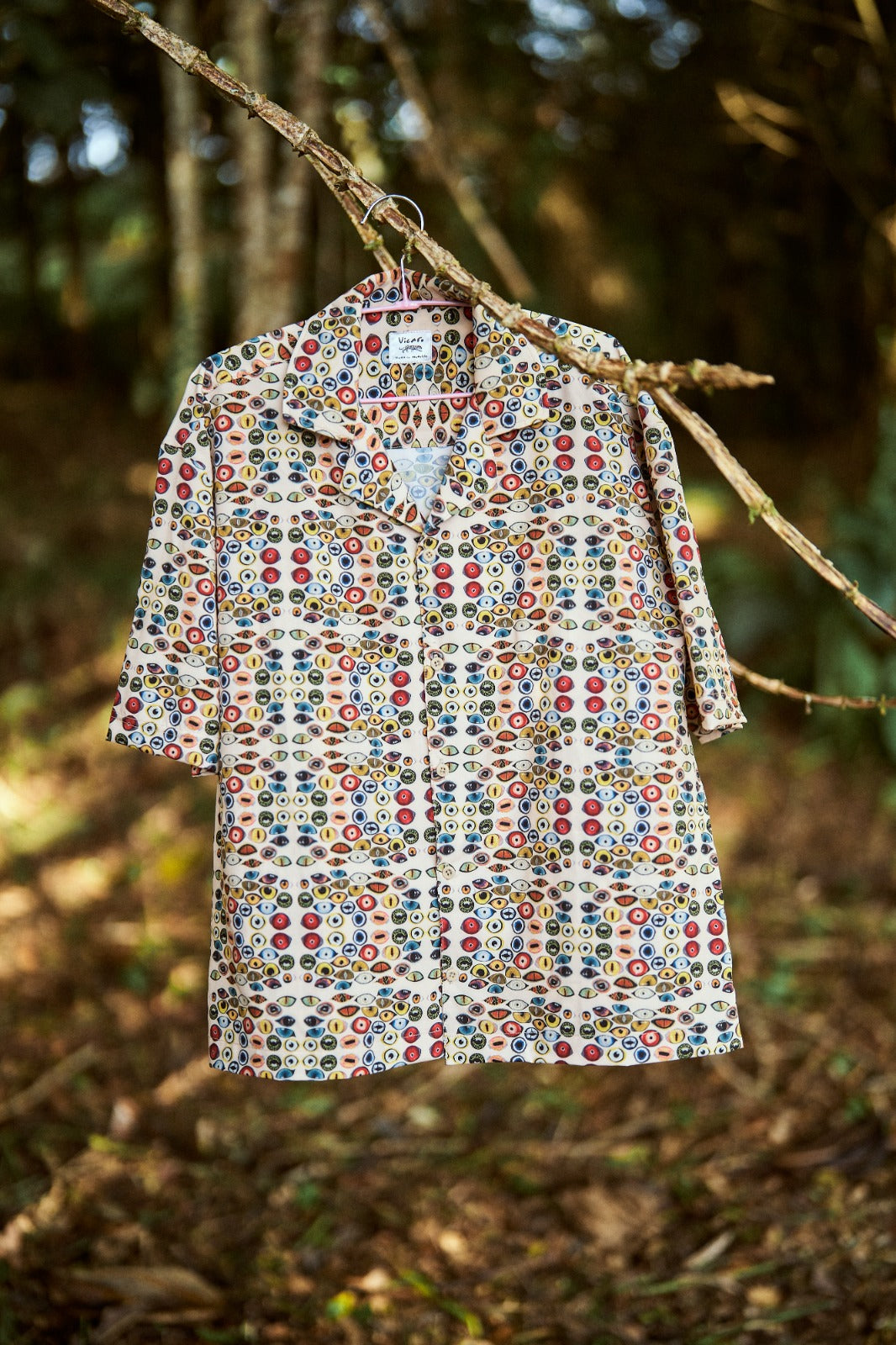 Camisa ojos salvajes beige - Unisex Oversize