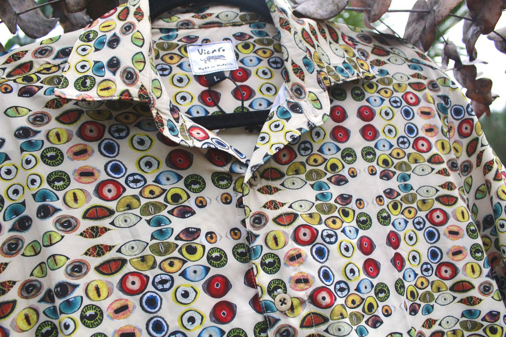 Camisa ojos salvajes Beige - Hombre
