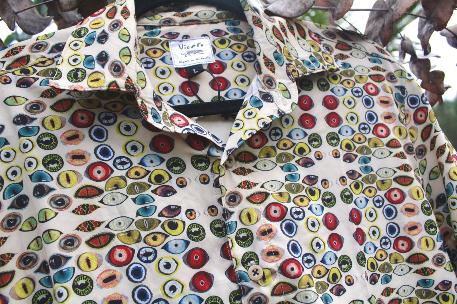 Camisa ojos salvajes Beige - Hombre