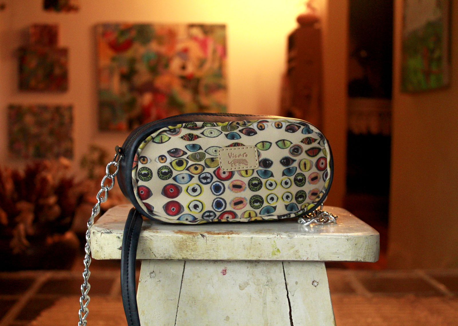 Cartera Ilustrada Ojos de Animales